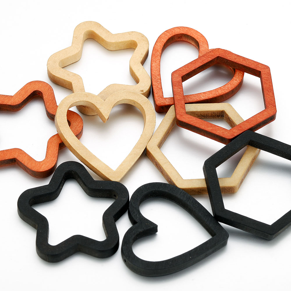 10pcs Wood Heart Square Silico - Resin Crafts avis et prix