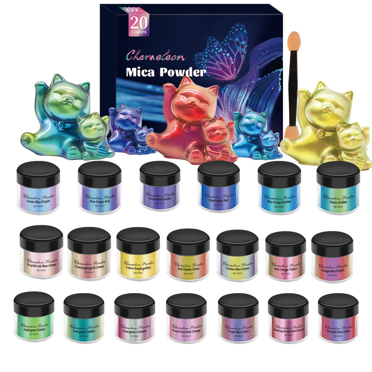 10/20pcs Mirror Chameleons Pig - Resin Pigment Set avis et prix