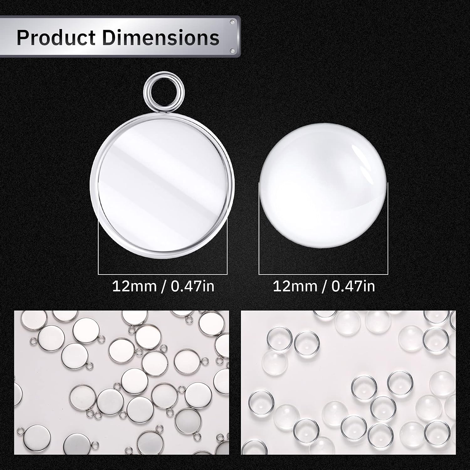 20 Pieces Stainless Steel Roun - Resin Crafts avis et prix