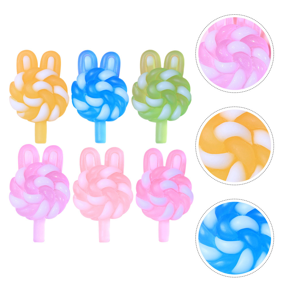 24Pcs Cute Cartoon Lollipop Ch - Resin Crafts avis et prix