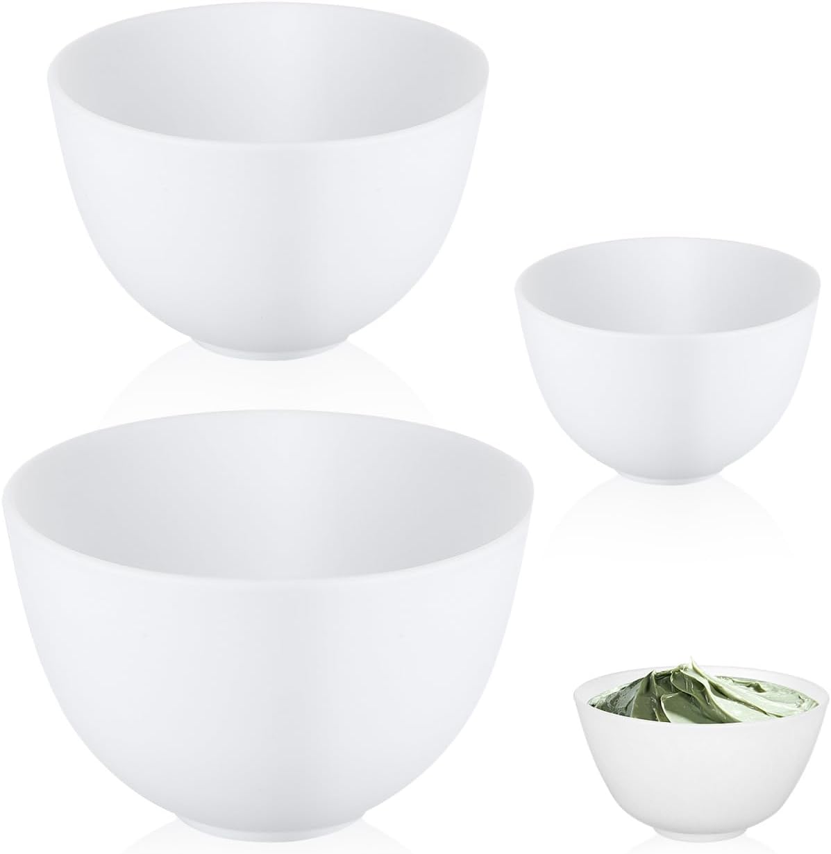 3pcs/set Silicone Bowls White  - Mixing Cup Silicone avis et prix