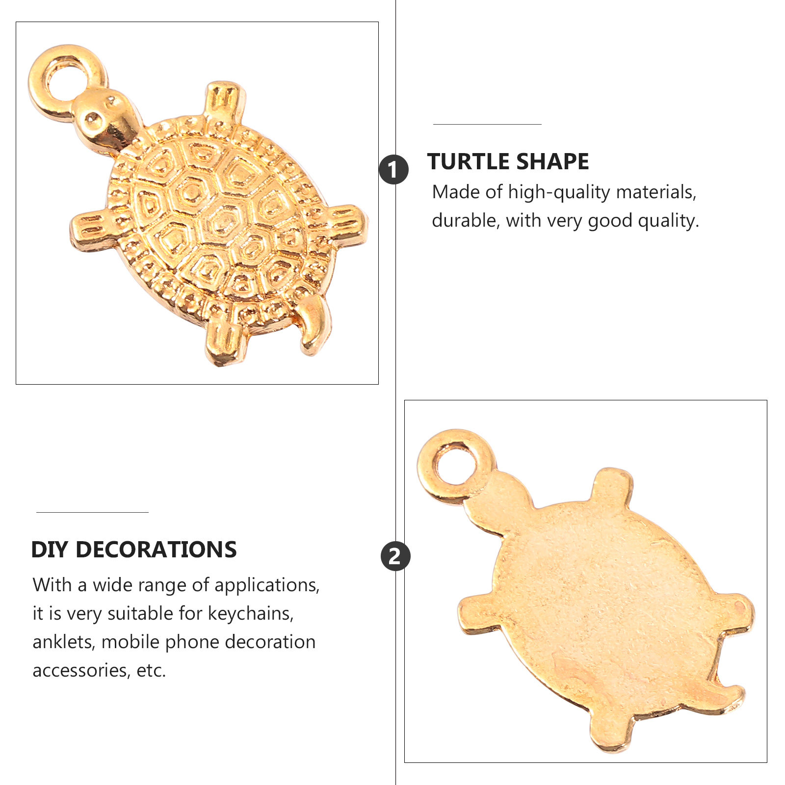 100Pcs Alloy Golden Tortoise O - Resin Crafts avis et prix