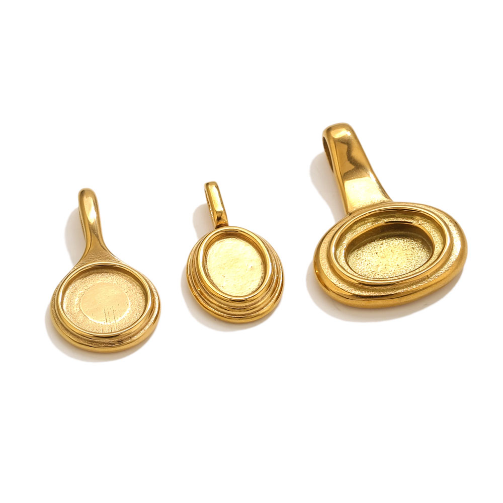 5pcs Stainless Steel Round Ova - Resin Crafts avis et prix