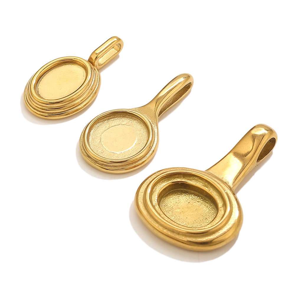 5pcs Stainless Steel Round Ova - Resin Crafts avis et prix