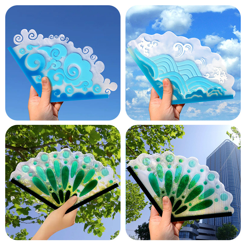 DIY Chinese Folding Fan Silico - Resin Ocean Wave Mold avis et prix