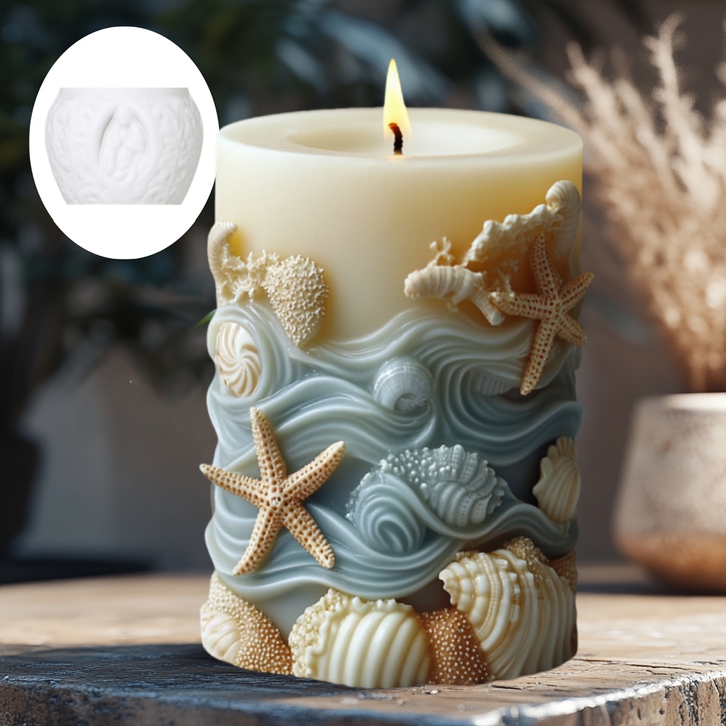 DIY Ocean style relief cylindr - Resin Ocean Wave Mold avis et prix