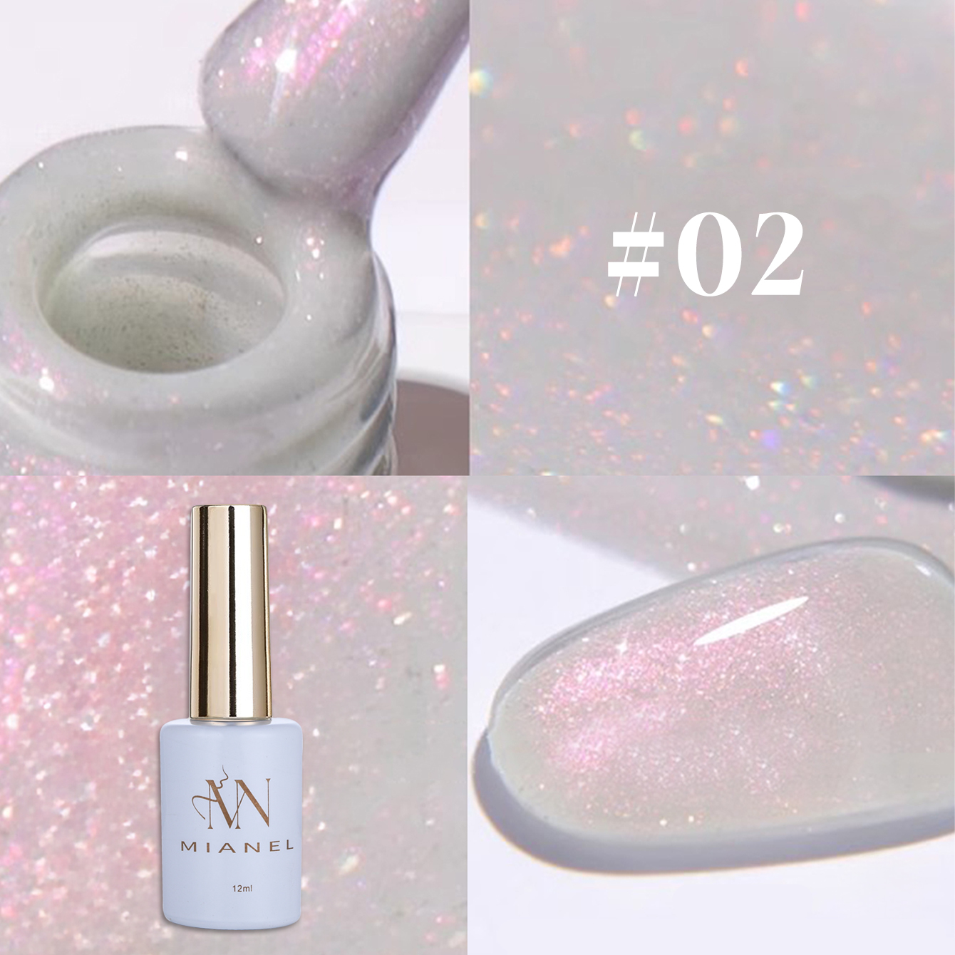 MIANEL 12ML 1PCS Fugitive Whit - Resin Glitter Pack avis et prix