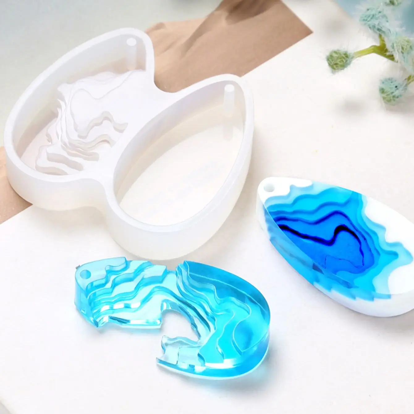 Round Water Drop Handmade DIY  - Resin Ocean Wave Mold avis et prix