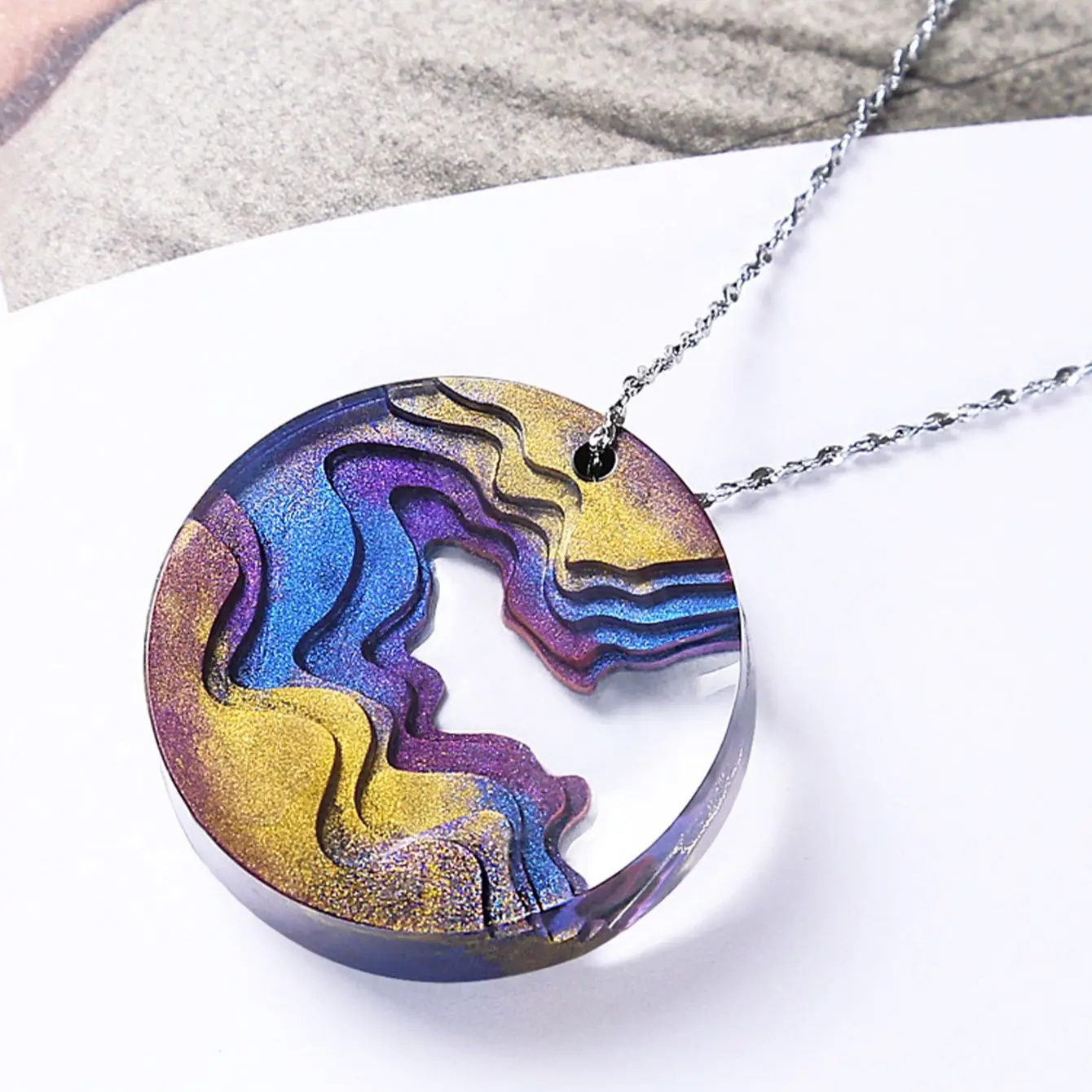 Round Water Drop Handmade DIY  - Resin Ocean Wave Mold avis et prix