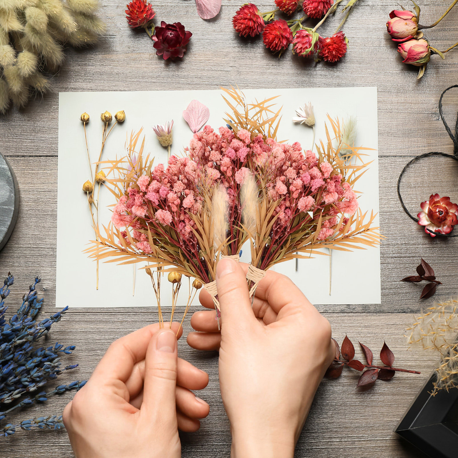 3Pcs Mini Dried Floral Bouquet - Dried Flower Bulk avis et prix