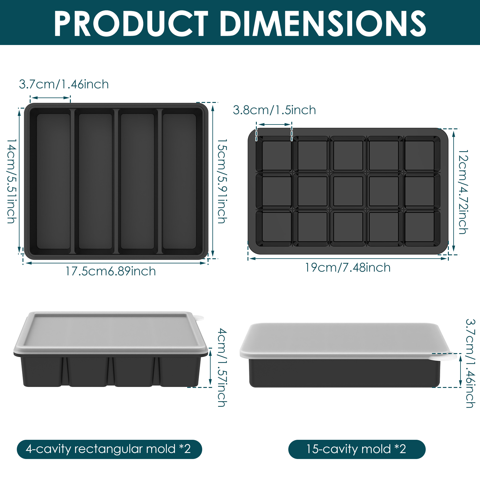 4 Pack Silicone Freezer Tray w - Serving Tray Mold avis et prix