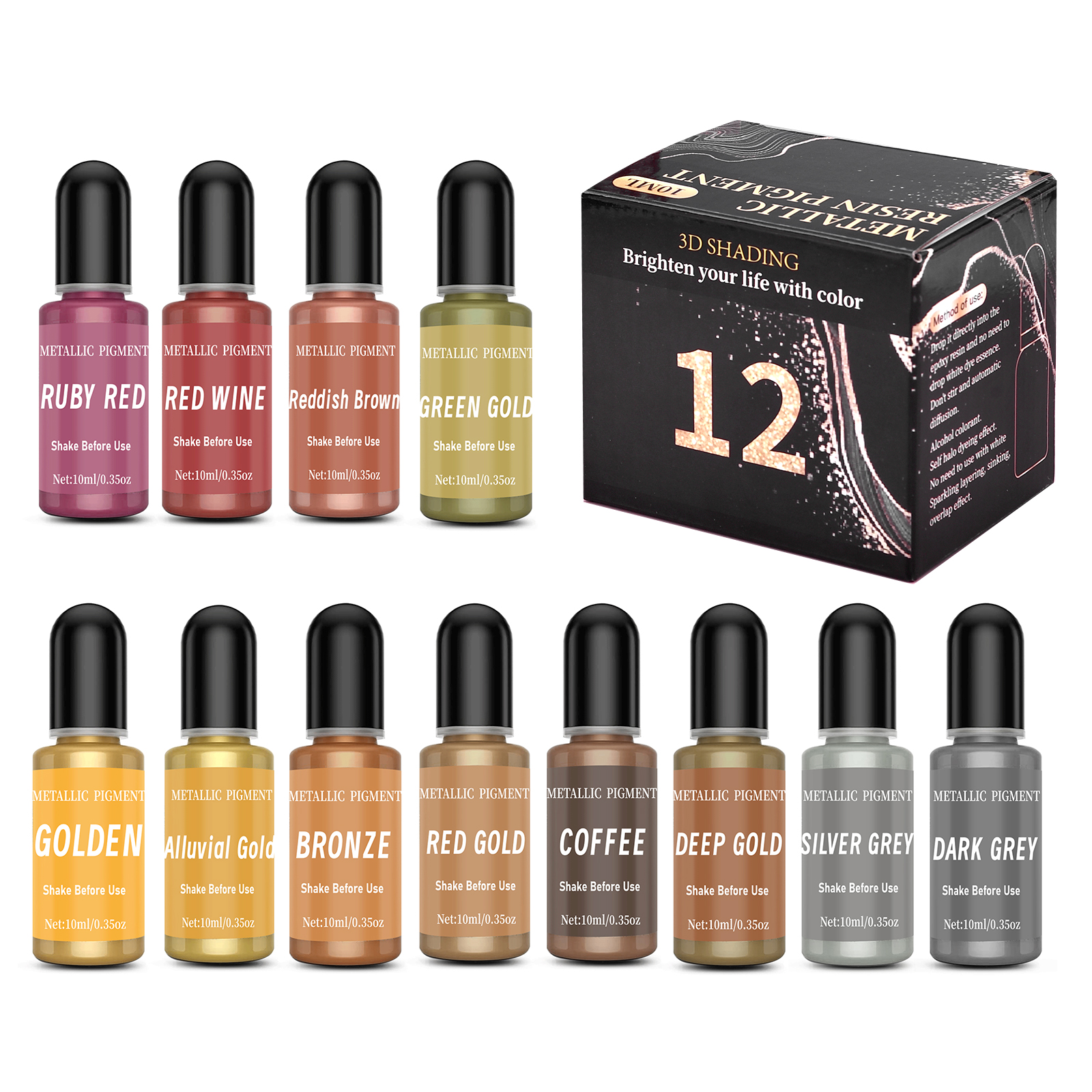 1set Art Ink Alcohol Epoxy Res - Resin Dye Alcohol avis et prix