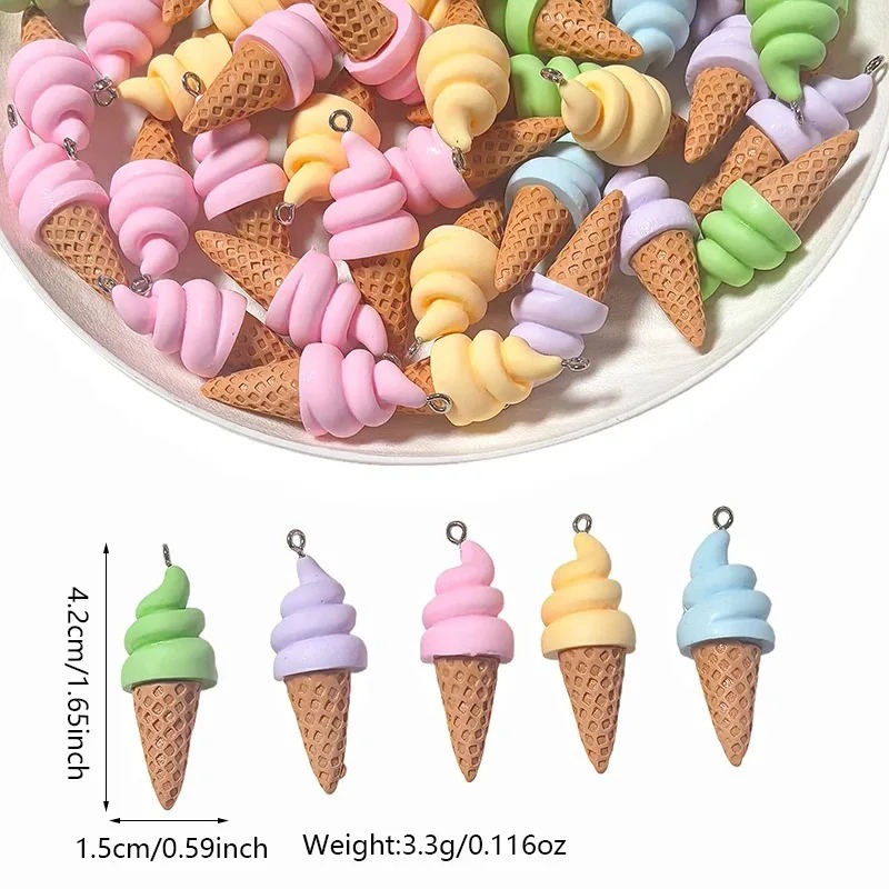 10Pcs Summer Fruit Ice Cream R - Resin Crafts avis et prix