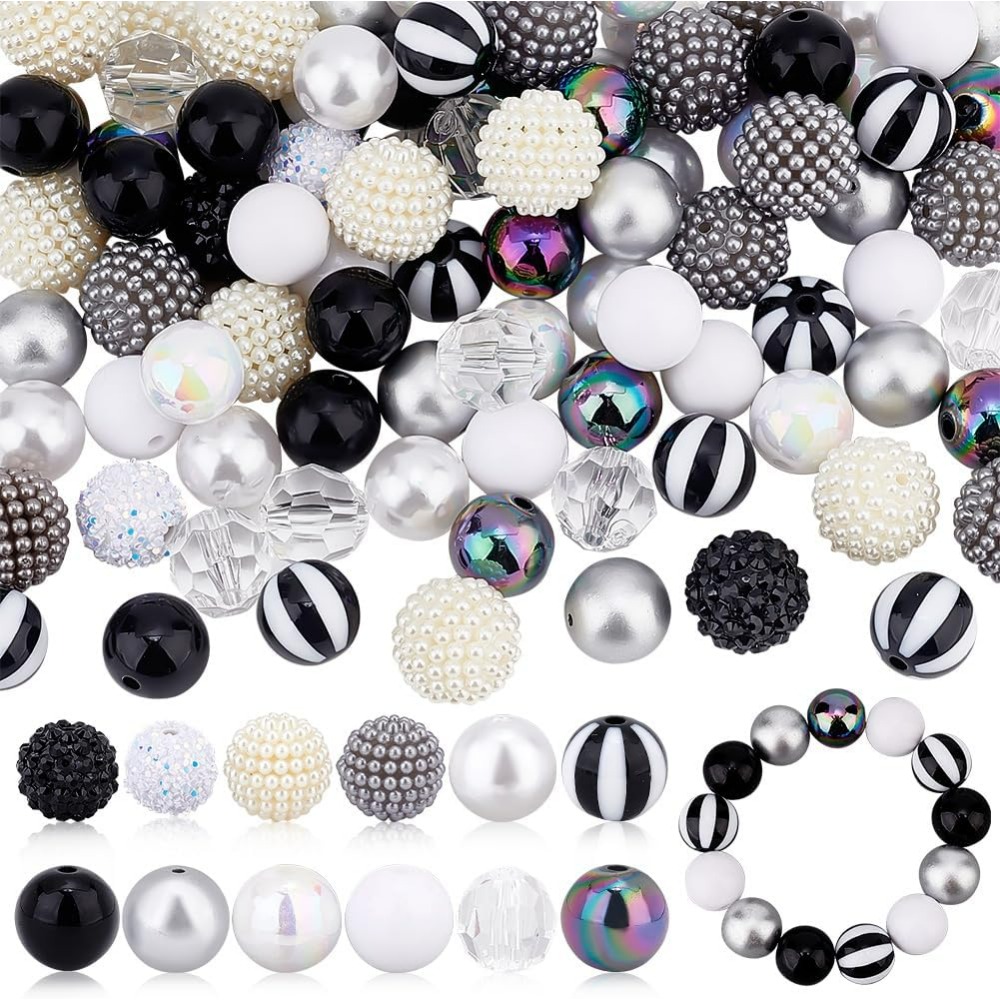 106pcs Chunky Beads 12 Styles  - Resin Crafts avis et prix