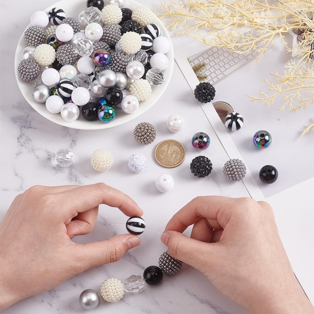 106pcs Chunky Beads 12 Styles  - Resin Crafts avis et prix