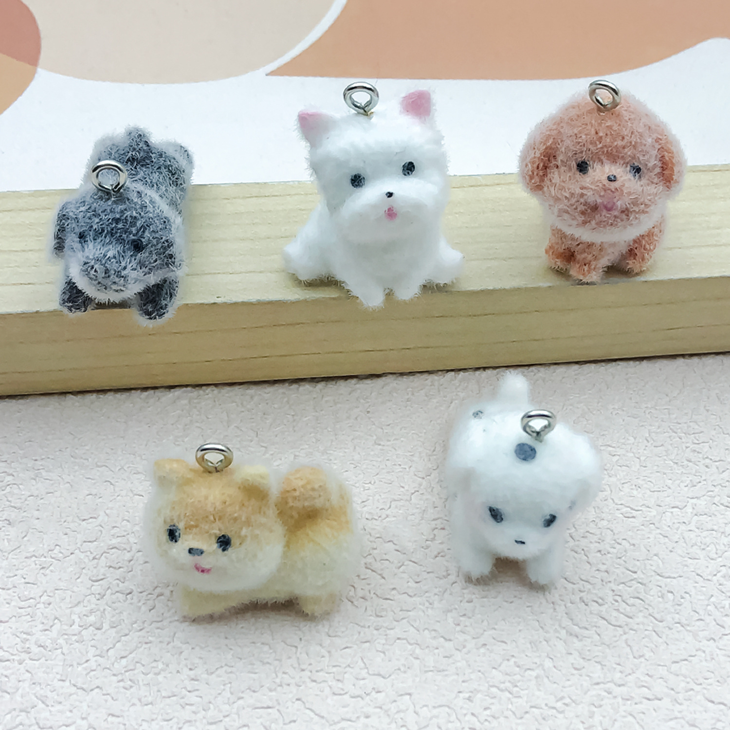 5pcs&1pc Flocked Resin Animal  - Resin Craft Kit avis et prix