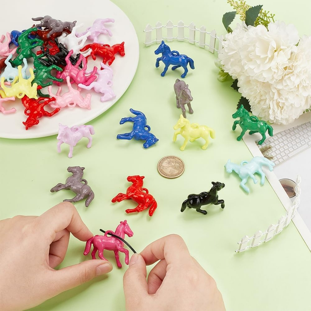 48pcs Opaque Acrylic Pendants  - Resin Crafts avis et prix
