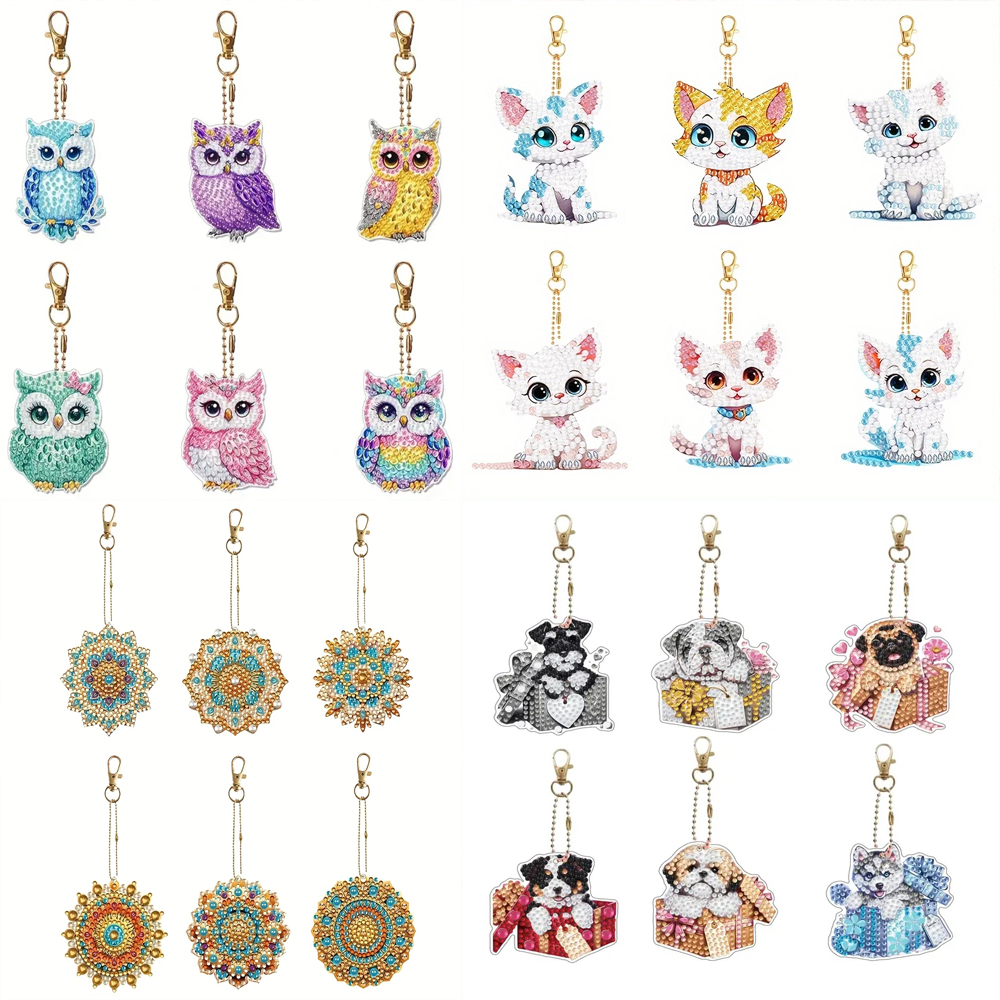 6-piece/set DIY Diamond Keycha - Resin Craft Kit avis et prix
