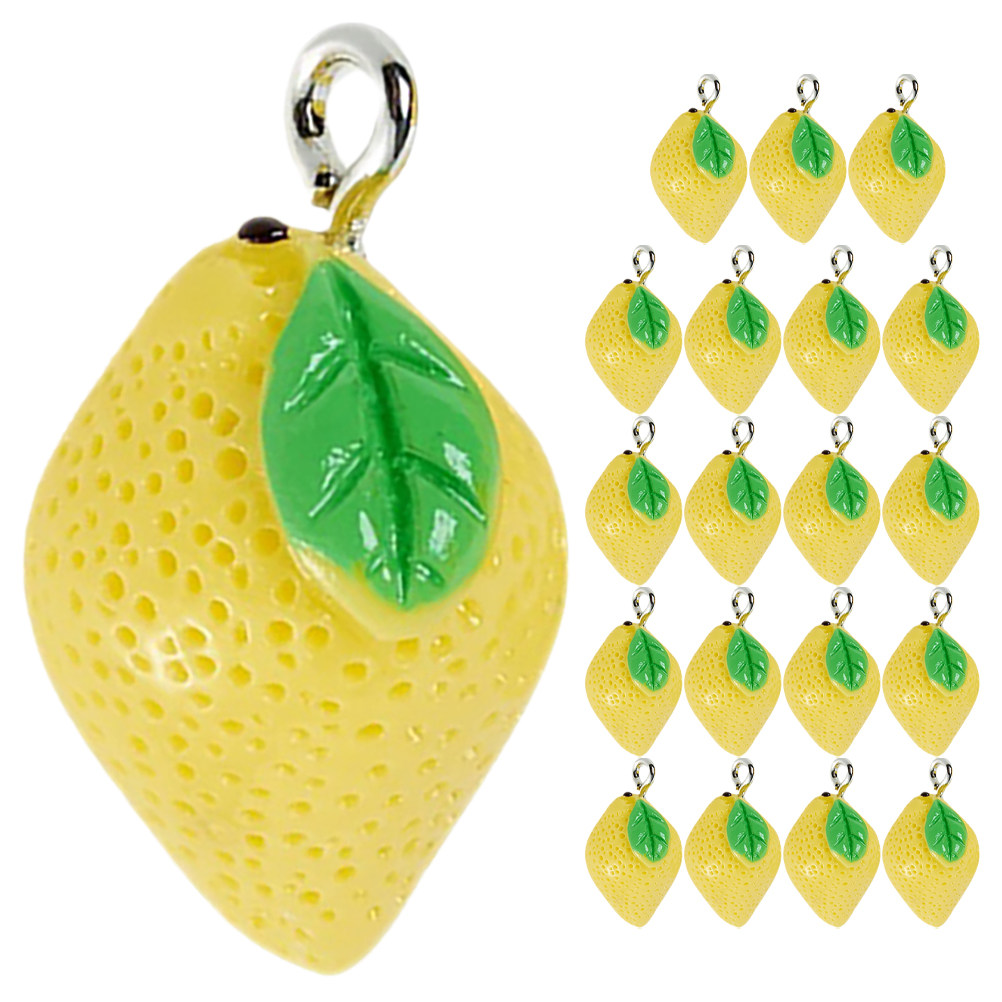 20Pcs Resin Lemon Charms Fruit - Resin Crafts avis et prix