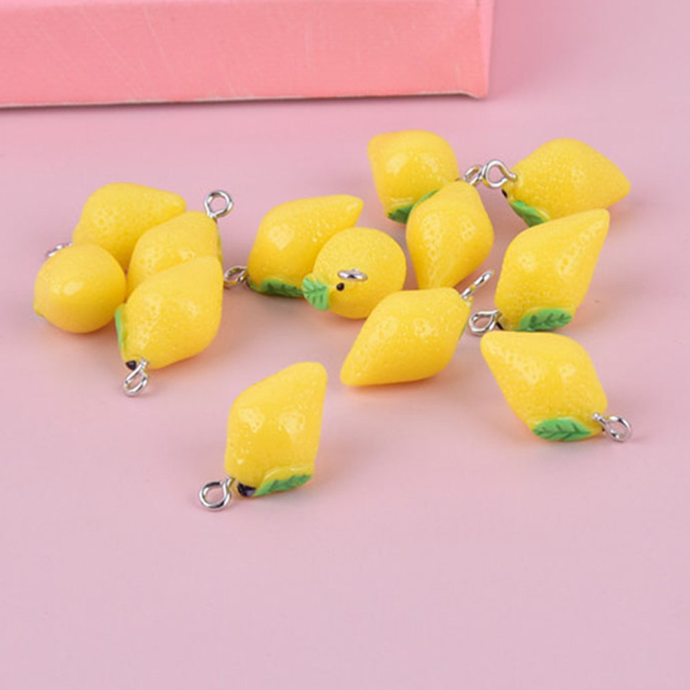 20Pcs Resin Lemon Charms Fruit - Resin Crafts avis et prix