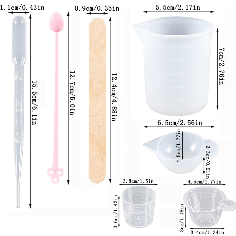 Epoxy Resin Tools Kit Silicone - Mixing Cup Silicone avis et prix