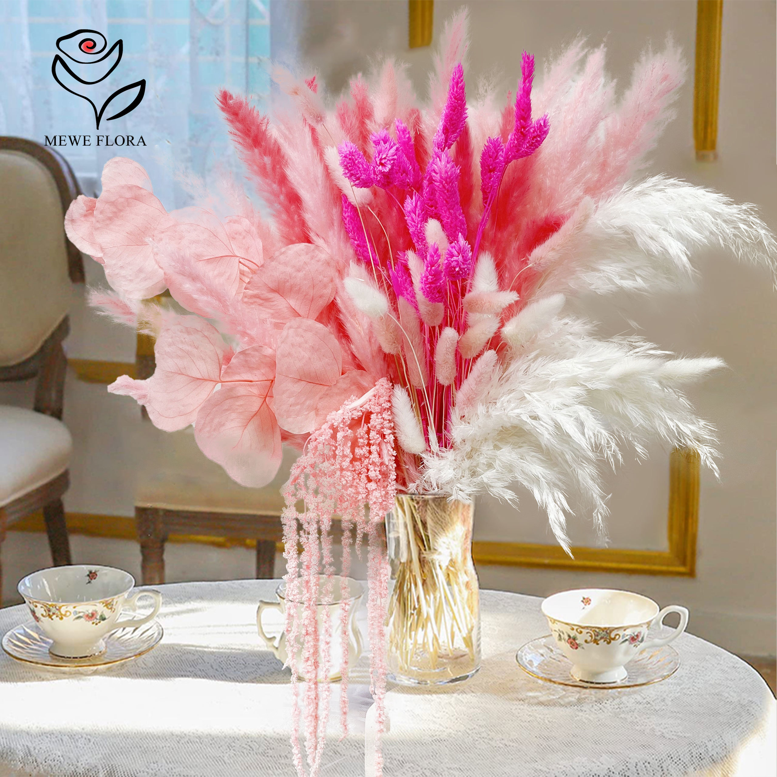 Natural Pampas Pink Dried Flow - Dried Flower Bulk avis et prix