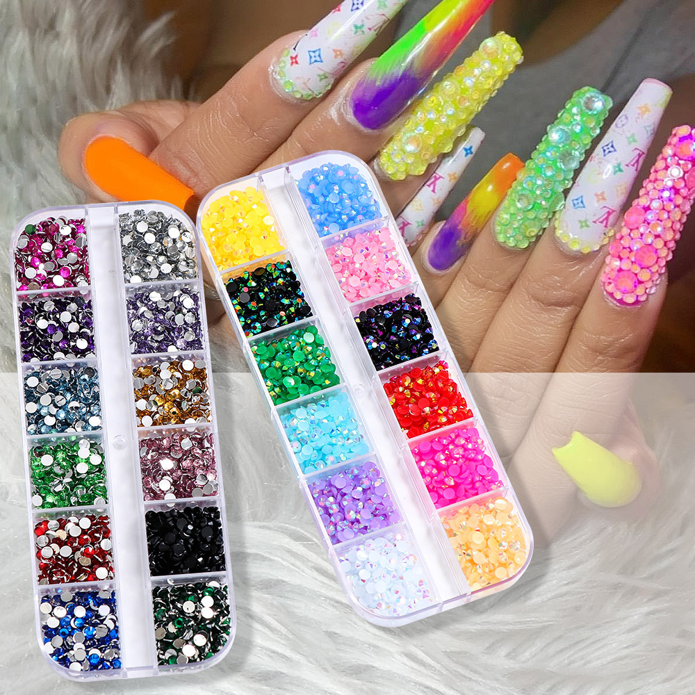 2400pcs 2mm AB Jelly Rhineston - Resin Glitter Pack avis et prix