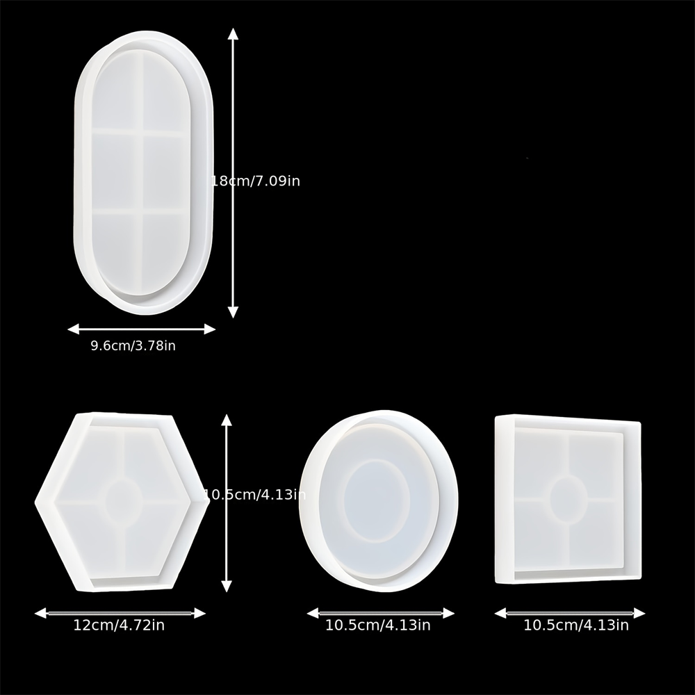 4pcs/Set Storage Tray Coaster  - Serving Tray Mold avis et prix