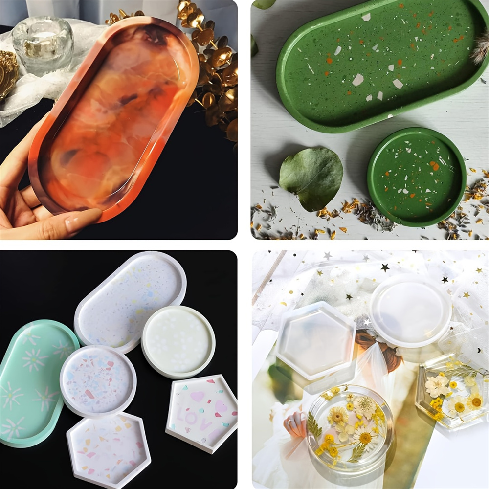 4pcs/Set Storage Tray Coaster  - Serving Tray Mold avis et prix