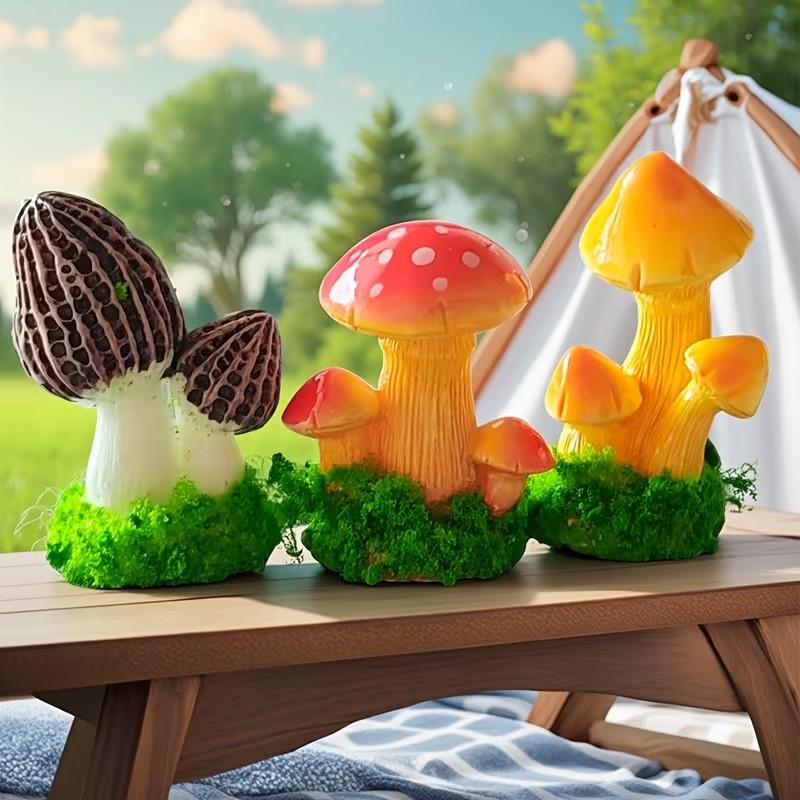 1 Set of 3pcs Artificial Mushr - Terrarium Moss Art avis et prix