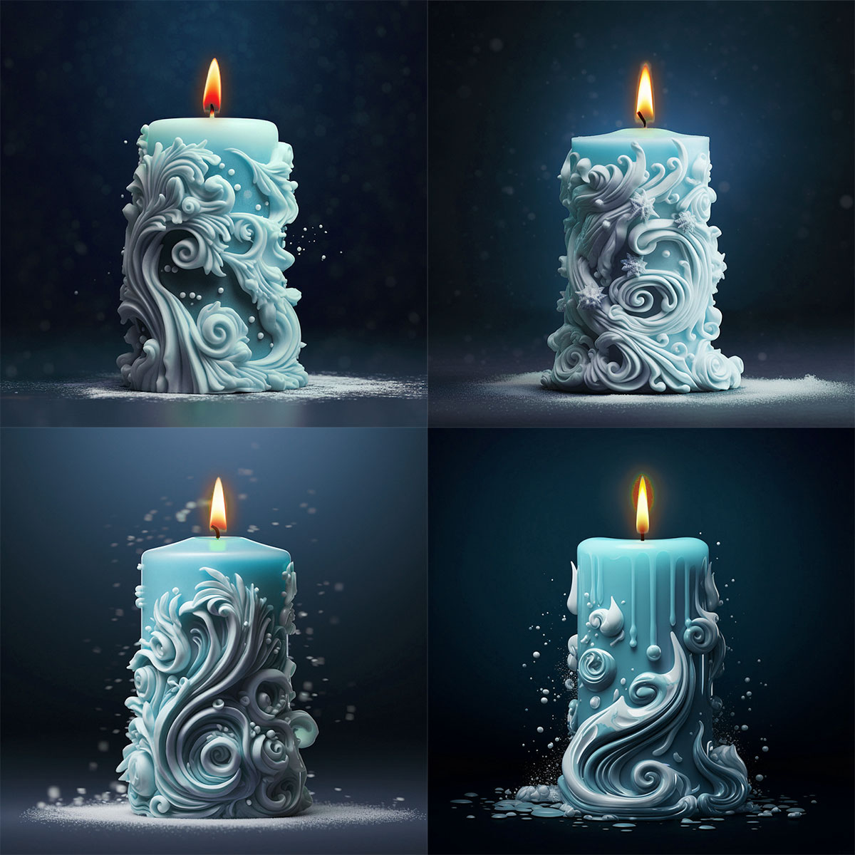 geometry Carved Cylindrical Si - Resin Ocean Wave Mold avis et prix