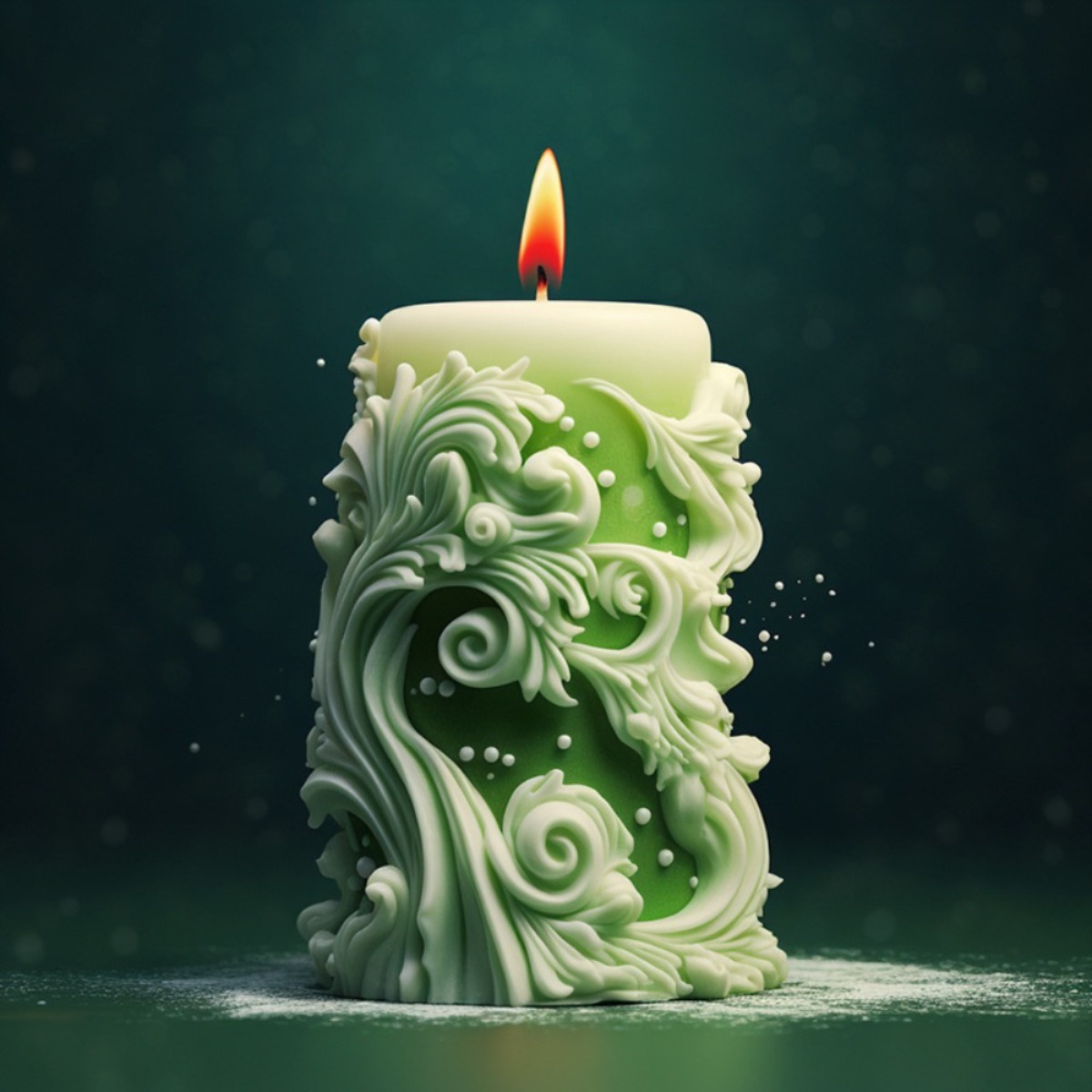 geometry Carved Cylindrical Si - Resin Ocean Wave Mold avis et prix