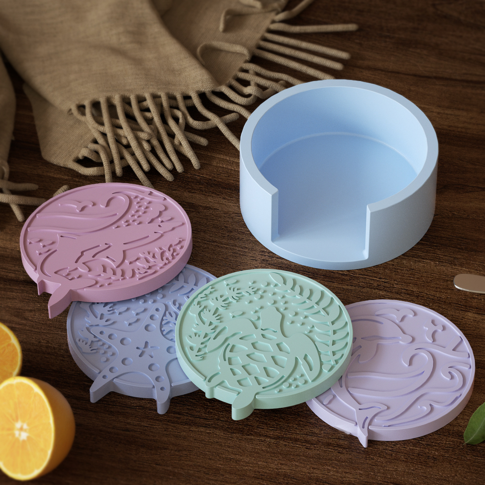 Plaster Coaster Storage Base M - Resin Ocean Wave Mold avis et prix