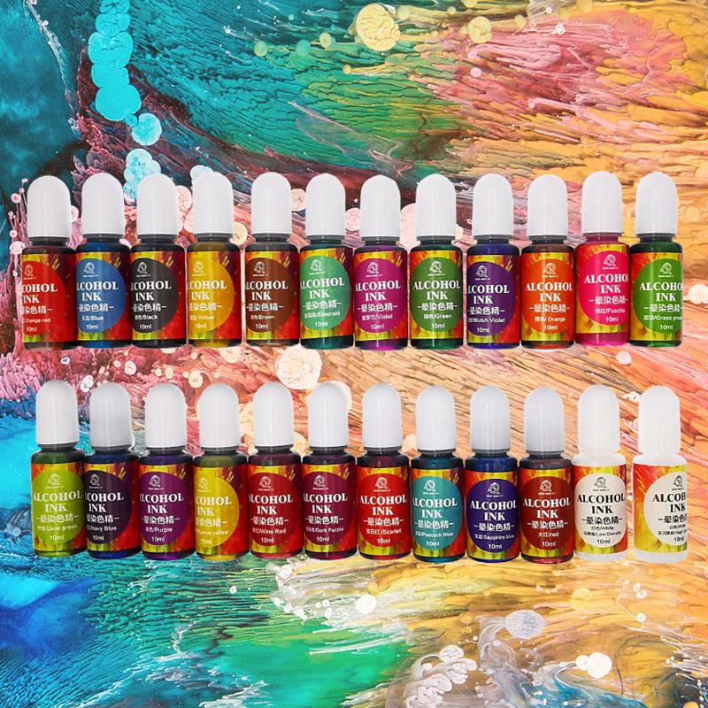 24 Color 10ml Art Ink Alcohol  - Resin Dye Alcohol avis et prix
