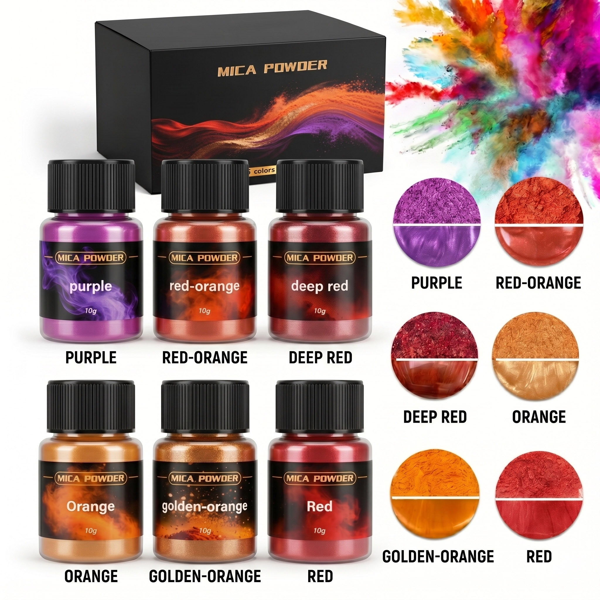 6Colors/Sets metallic powder p - Resin Pigment Set avis et prix