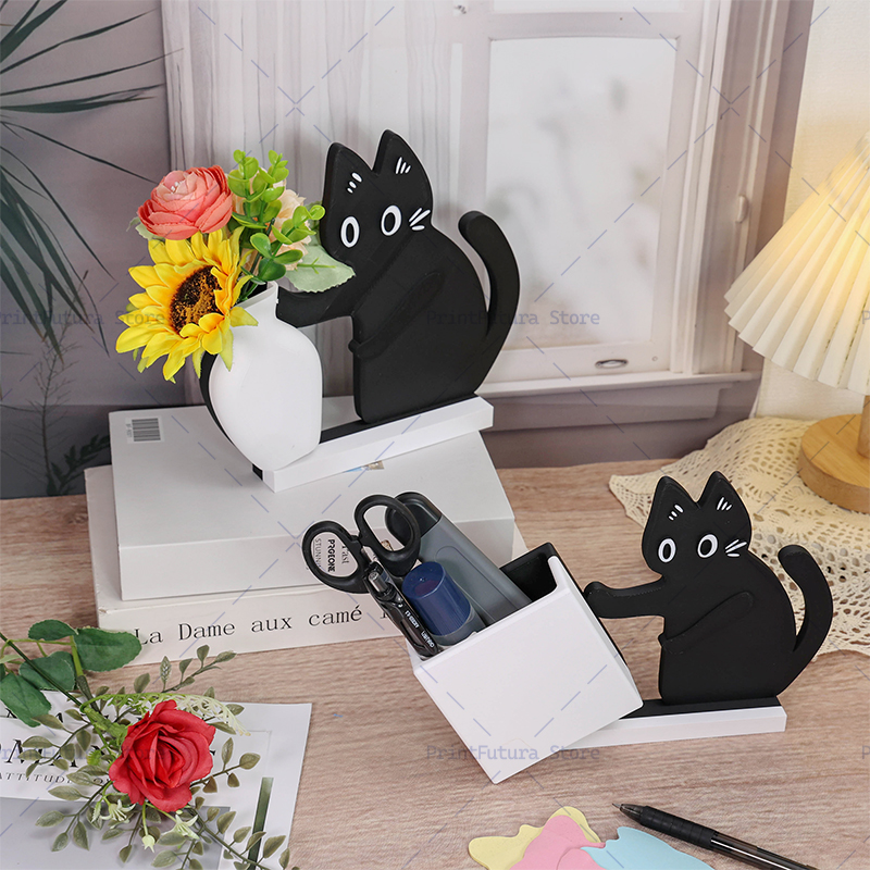 3D Printed Naughty Kitten Vase - Dried Flower Bulk avis et prix