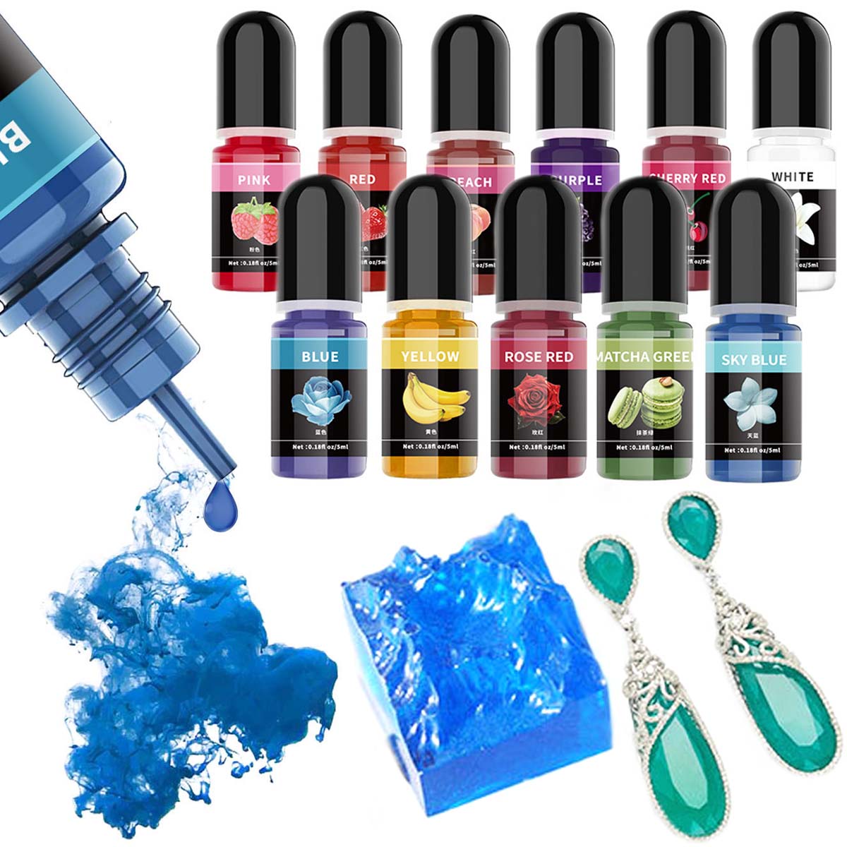 5ml/Bottle Epoxy Resin Pigment - Resin Pigment Set avis et prix