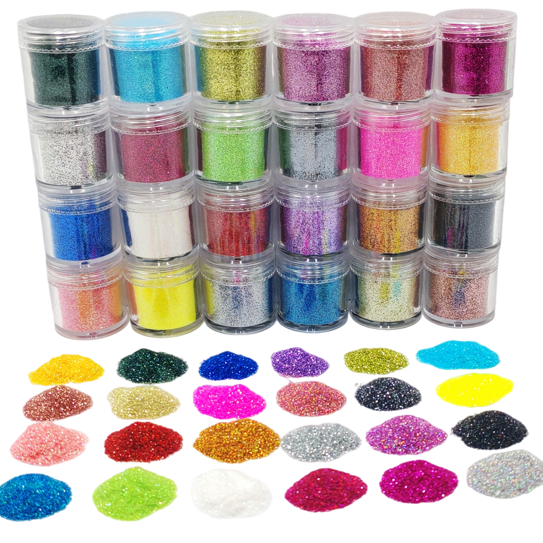 24-Color Cosmetic Iridescent H - Resin Glitter Pack avis et prix