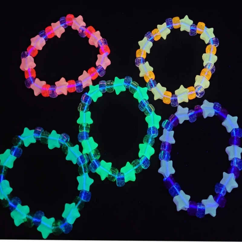 5 Glow star kandi bracelet set - Resin Glitter Pack avis et prix