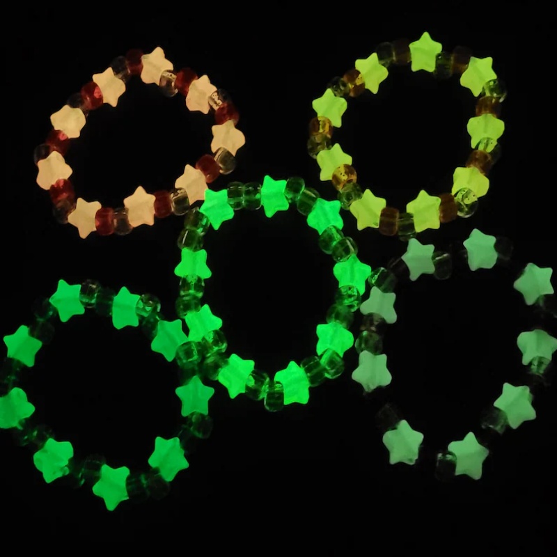 5 Glow star kandi bracelet set - Resin Glitter Pack avis et prix