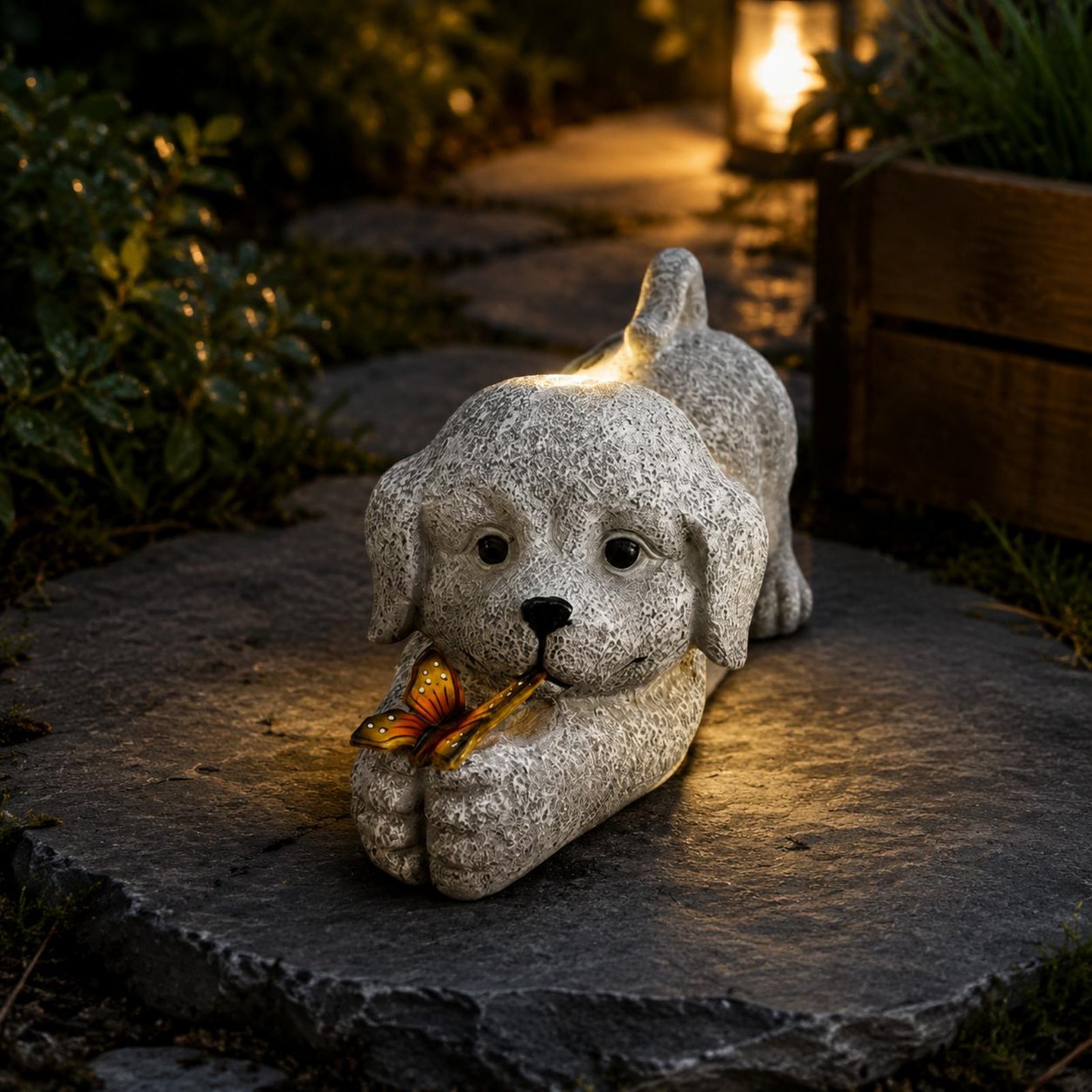 Solar Dog Statue Resin Craft S - Resin Crafts avis et prix