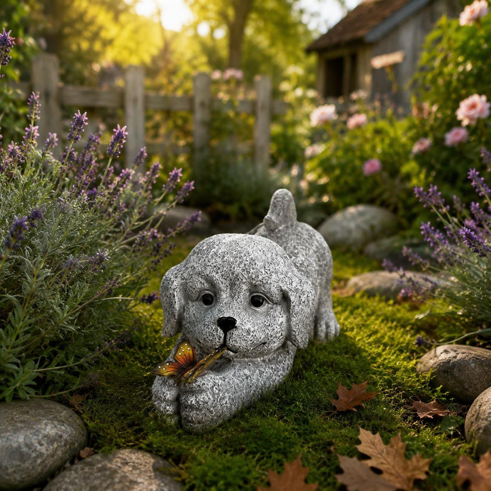 Solar Dog Statue Resin Craft S - Resin Crafts avis et prix