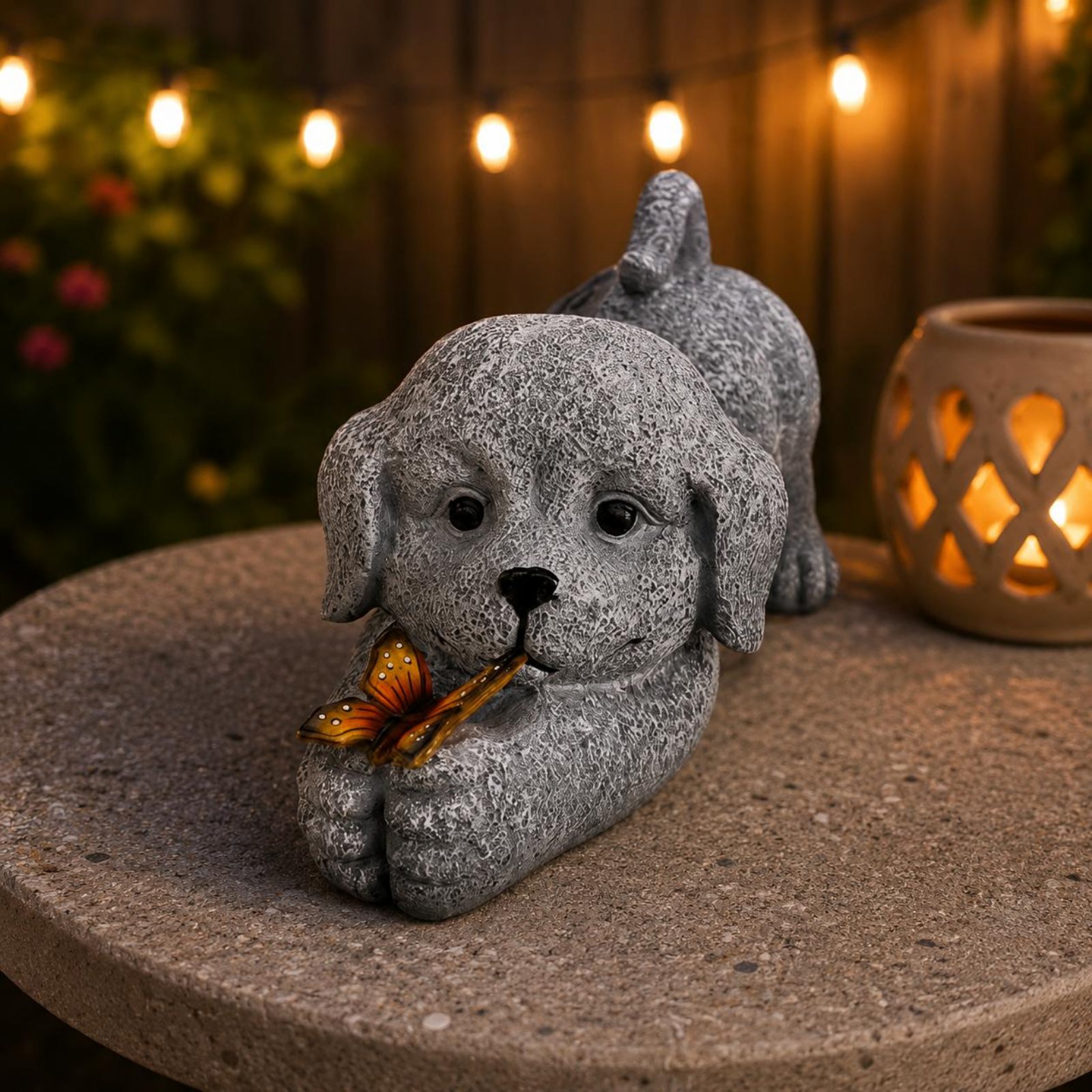 Solar Dog Statue Resin Craft S - Resin Crafts avis et prix