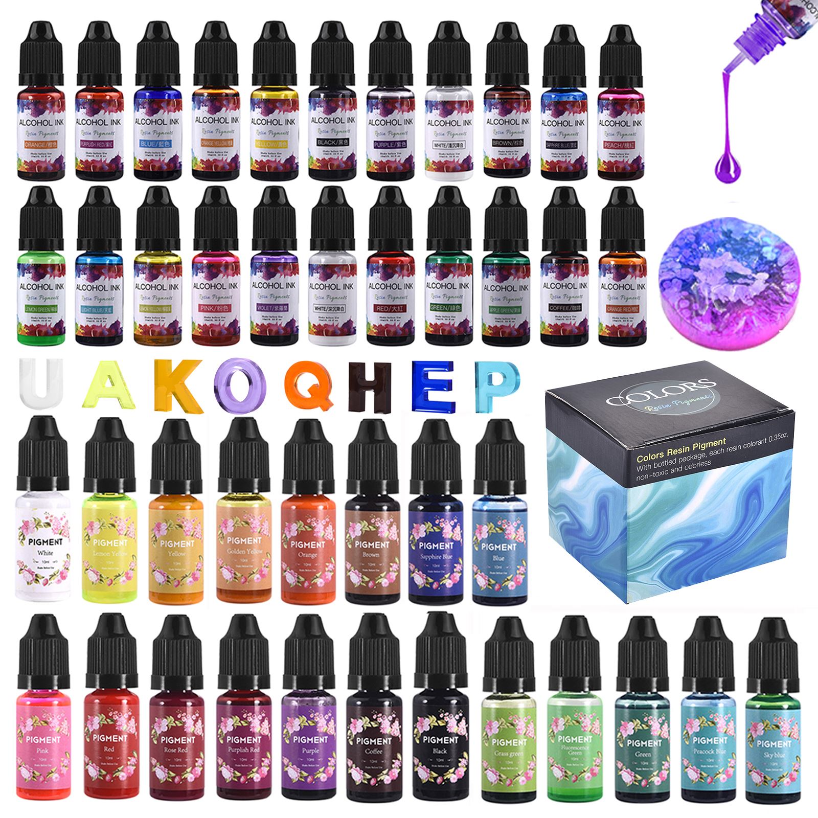 1 Set Resin Pigment Kit Art In - Resin Dye Alcohol avis et prix