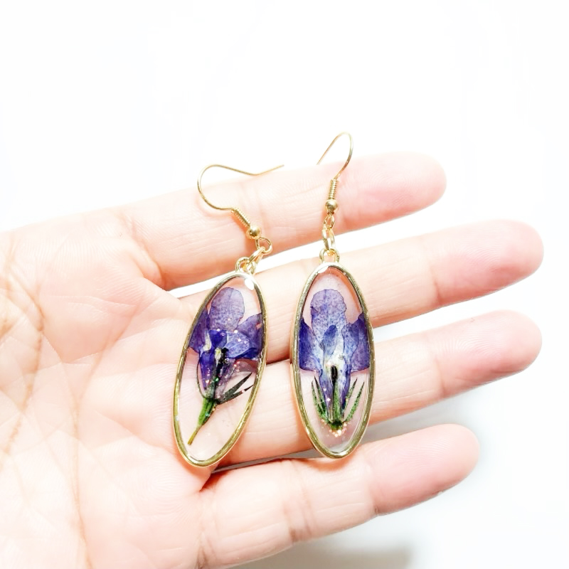 Dried Flower Earrings Heart Re - Dried Flower Bulk avis et prix