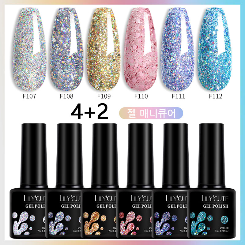 LILYCUTE 7ml 6Pcs/Set Glitter  - Resin Glitter Pack avis et prix