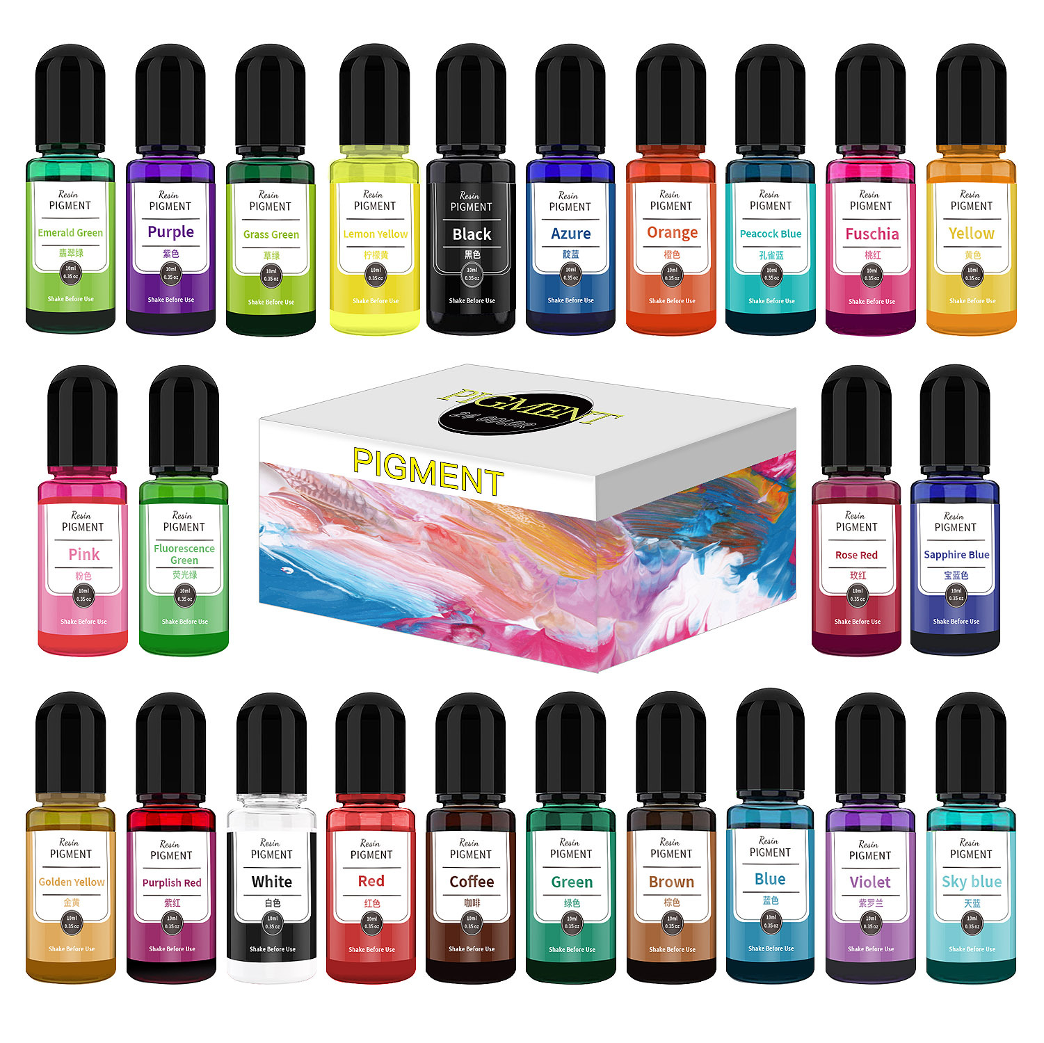 24 Color Art Ink Alcohol Resin - Resin Dye Alcohol avis et prix